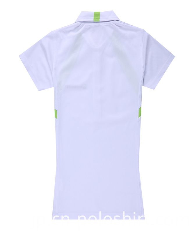 White 100% Polyester Quick Dry Fit Polo/Golf Shirt